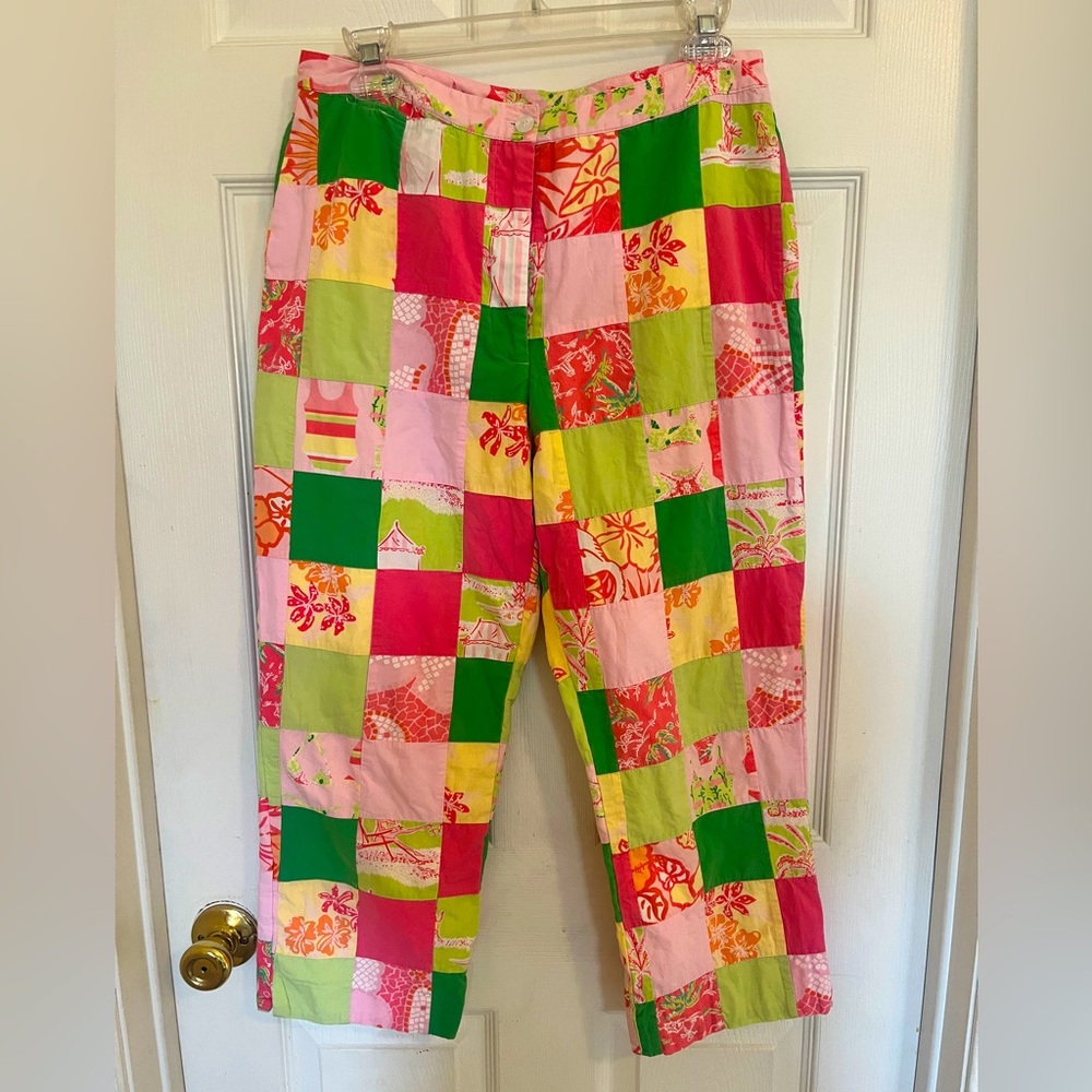 Colorful Patchwork Pants - image 1